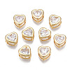 Brass Clear Cubic Zirconia Multi-Strand Links X-KK-N233-150-1