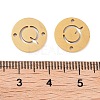 PVD Vacuum Plating 201 Stainless Steel Hollow Flat Round Links FIND-R149-03Q-G-3