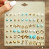 30Pairs Alloy & Plastic Imitation Pearl & Rhinestone Stud Earring Sets WGF62EF-02-1