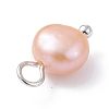 Natural Cultured Freshwater Pearl Charms X-PALLOY-JF01099-02-5