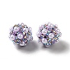 Polymer Clay Rhinestone Beads RGLA-D050-01F-1