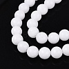 Dyed Natural White Jade Round Bead Strands G-Q937-20-3
