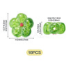 10Pcs Transparent Handmade Bumpy Lampwork Beads LAMP-TADJ0001-48D-4