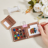 2Pcs 2 Styles Wood Magnetic Flip Top Paintbox AJEW-DC0001-26-3
