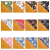 12Pcs 12 Style Printed Imitation Leather Page Corners AJEW-GO0001-11-1