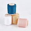 3 Rolls Polyester Satin Frayed Ribbon OCOR-DR0001-03C-3