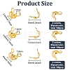 300Pcs 6 Style Brass Bead Tips KK-BC0010-01-2