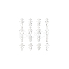 16Pcs 4 Style 201 Stainless Steel Connector Charms STAS-UN0035-52-6
