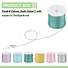 6 Rolls 6 Colors Nylon Chinese Knot Cord NWIR-PH0002-27A-2