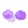 Transparent Frosted Acrylic Bead Caps MACR-S371-04A-747-2