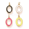 Brass Enamel Pendants KK-R139-O-1