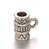 Column Tibetan Style Alloy Tube Bails X-TIBEB-O010-33AS-RS-2