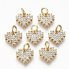Brass Micro Pave Clear Cubic Zirconia Charms RJEW-T063-60G-NF-1
