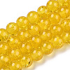Baking Paint Crackle Glass Bead Strands DGLA-Q023-8mm-YS28-A-1