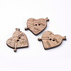 2-Hole Wooden Sewing Buttons WOOD-S037-057-1