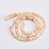 Natural Dyed Yellow Jade Gemstone Bead Strands G-R271-6mm-Y17-3