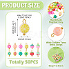50Pcs Fruits Theme Handmade Polymer Clay Pendants CLAY-TA0007-08-4