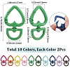 20Pcs 10 Colors Spray Printed Alloy Swivel Clasps FIND-SC0017-41-2
