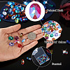 120Pcs 12 Colors Transparent Pointed Back Resin Rhinestone Cabochons KY-CW0001-01-6