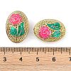 Rack Plating Brass Enamel Beads KK-P276-26C-07G-3