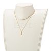 Brass Micro Pave Clear Cubic Zirconia Pendant Necklaces NJEW-JN03490-5