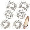 6Pcs 3 Style Alloy Crystal Rhinestone Shoe Decorations FIND-WR0011-30-1