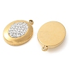 Polymer Clay Rhinestone Pendants STAS-Q345-04G-01-2