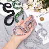 4Pcs 4 Colors Rhinestone Self-adhesion Cloth Patches DIY-FH0007-56-3