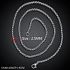 316L Surgical Stainless Steel Rolo Chain Necklaces for Men NJEW-BB07991-24-3