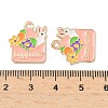 Easter Alloy Enamel Pendants ENAM-I055-01KCG-04-3