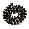 Natural Black Tourmaline Beads Strands G-K380-A06-01-3