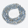 Electroplate Glass Beads Strands EGLA-A034-T4mm-K02-2