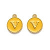 Golden Plated Alloy Enamel Charms X-ENAM-Q437-13V-1