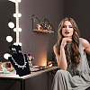 Velvet and Cardboard Side Face Profile Necklace Displays CON-WH0105-09-6