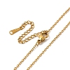 Ion Plating(IP) 304 Stainless Steel Cable Chain Necklace for Women NJEW-G097-05G-2