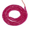 Lab Grown Red Corundum Beads Strands G-G106-A45-05-2