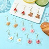 Resin Dangle Earrings EJEW-JE06292-1