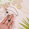 Natural Obsidian & Alloy Pendant Decorations HJEW-WH20009-03B-3
