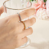 2Pcs 2 Colors Alloy with Crystal Rhinestone Finger Rings RJEW-TADJ0001-01E-6