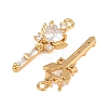 Brass Micro Pave Cubic Zirconia Pendants CU-CBA7392-08G-01-2
