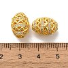 Brass Micro Pave Cubic Zirconia Beads KK-C072-10G-2