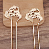 Alloy Sea Wave Hair Sticks for Enamel OHAR-PW0006-16A-1