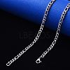 304 Stainless Steel Figaro Chain Necklaces NJEW-S420-003B-P-4