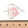 Electroplated Natural Quartz Copper Wire Wrapped Pendants PALLOY-TA00429-03-3