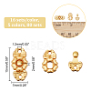  80 Sets 5 Colors Flower Alloy Snap Lock Clasps FIND-NB0004-03-2