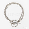 304 Stainless Steel Curb Chain Multi-strand Bracelets FS-WGE868D-06-1