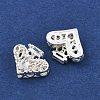 Brass Pave Cubic Zirconia Multi-strand Links ZIRC-F145-09S-01-2