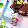 Alloy Resin Butterfly Keychains KEYC-TADJ0002-02G-U-5