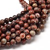 Natural Brecciated Jasper Round Bead Strands G-P072-12-10mm-1