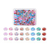 240Pcs 8 Colors Transparent Baking Painted Glass Beads GLAA-TA0001-18-15